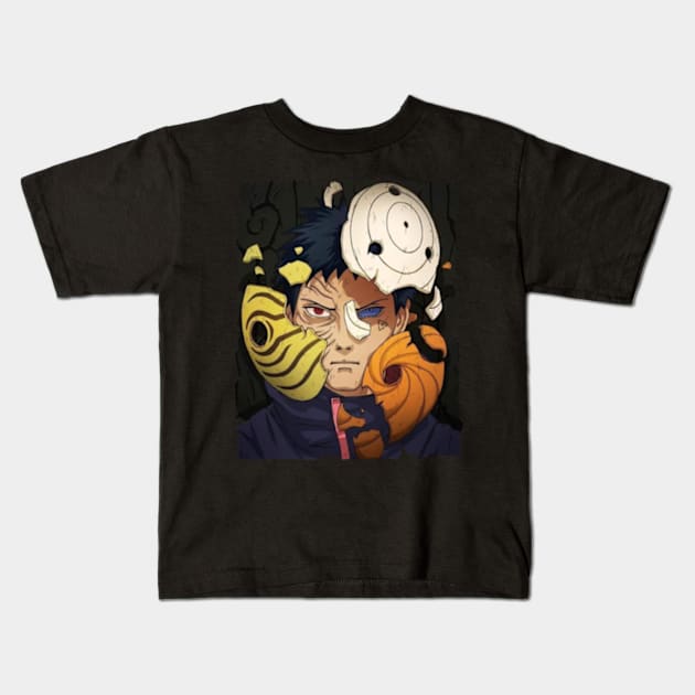 OBITO UCHIHA MERCH VTG Kids T-Shirt by xsmilexstd